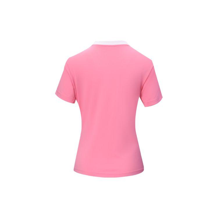 Adidas Solid Color Logo Casual Sports Quick-Dry Short Sleeve T-Shirt Women Tops Pink HC5075