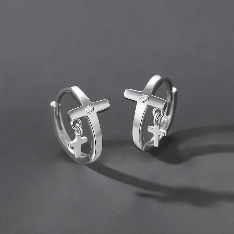2023 Trendy Men's Double Cross Stud Earrings - American Niche Design