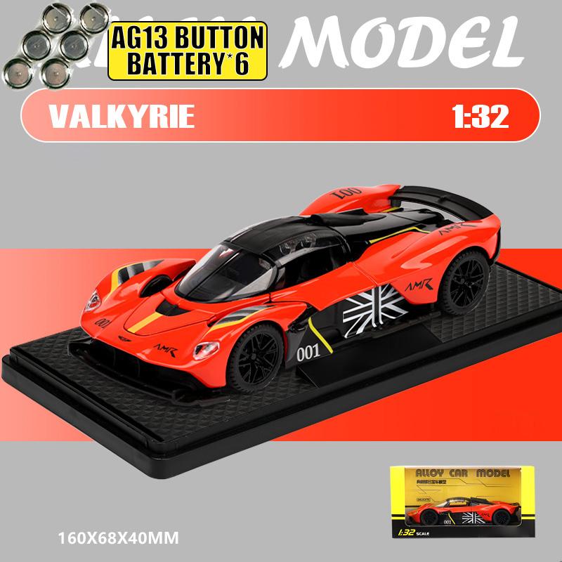 1/32 Aston Martin Valkyrie Supercar Alloy Metal Diecast Model Car Collectibles Boy’s Birthday Gift Home Trendy Ornaments & Gift