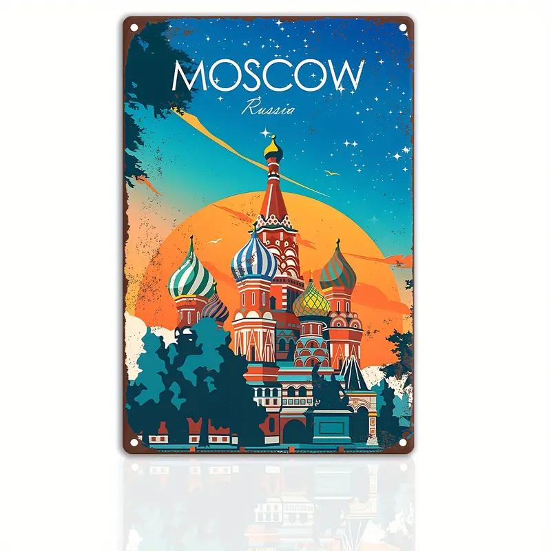 Vintage Metal Sign Travel Round The World FRANCISCO,LOUVR,MILAN,Poster,Home,Bar,Room,Hotel,Cafe,Club Retro Wall Decor Plate Gift