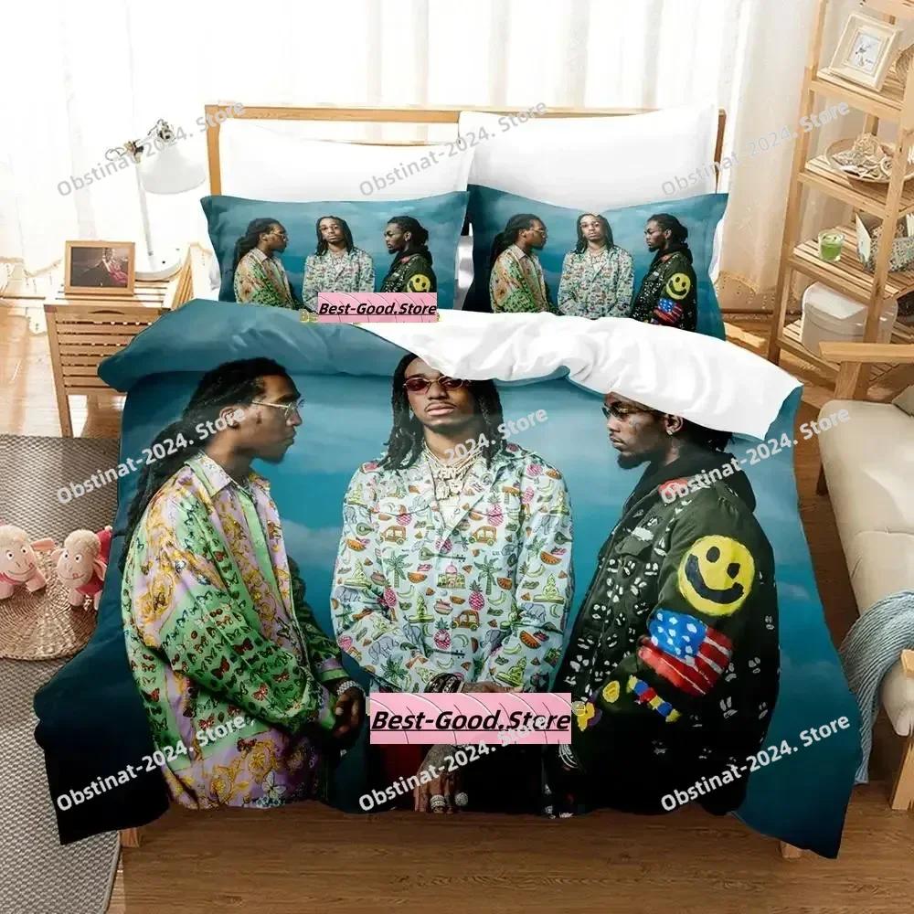 New Music Migos Bedding Set Single Twin Full Queen King Size Bed Set Adult Kid Bedroom Duvetcover Sets Anime parure de lit Bed