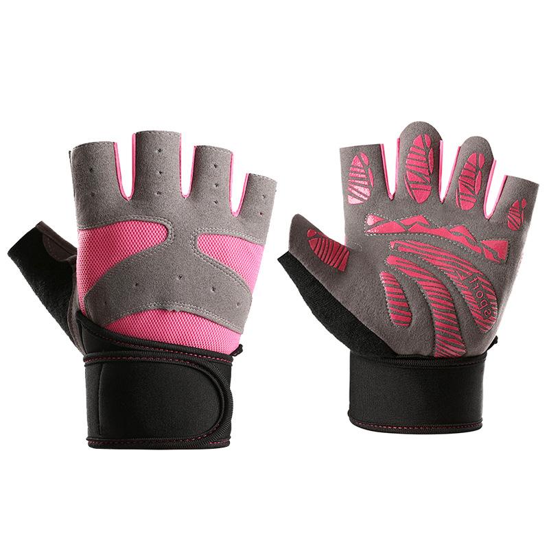 New Fitness Gloves for Men and Women Outdoor Sports Wear Resistant Non Slip Shock Absorbing Wrist Guard Palm Breathable Riding Gloves Half Finger