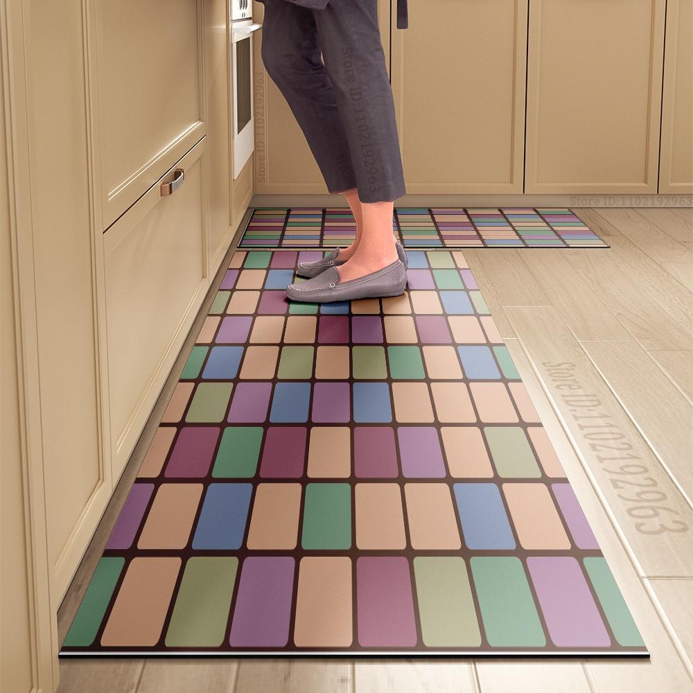 Kitchen Mat Absorbent Printed Kitchen Rugs Non-slip Area Mat Hallway Long Carpets for Living Room Bedroom Entrance Doormat Bath