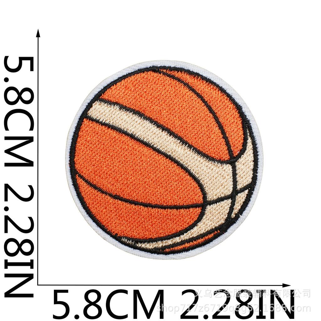 Basketball Theme Embroidery Cloth Sticker Towel Embroidery Team Patch Sticker Clothing Hat Decoration Bow Patch