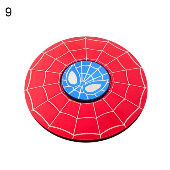 Rund Captain America Spideman Alloy Fingerspiss Gyro Hand Spinner Anti-stress leketøy