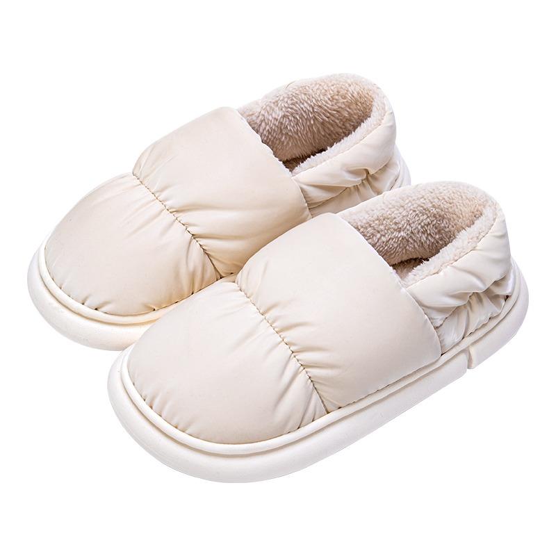 Men's Cotton Slippers Men's Winter Bag Heel Home Indoor Warm Waterproof Large Size Wool Cotton Shoes Women's Autumn and Winter