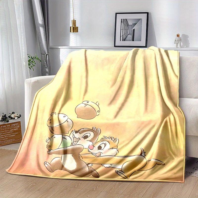 1pc, Charming Chip 'n Dale Acorn Adventure Blanket Cozy Home Decor Blanket for Couch, Bed, Travel, Camping, Car, Beach, Office Nap Perfect