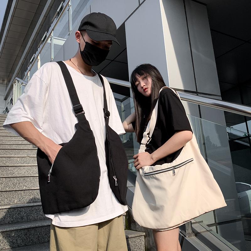 Men's Workwear Vest Backpack - Trendy Canvas Crossbody Bag for Outdoor Travel Hiking Ins Style