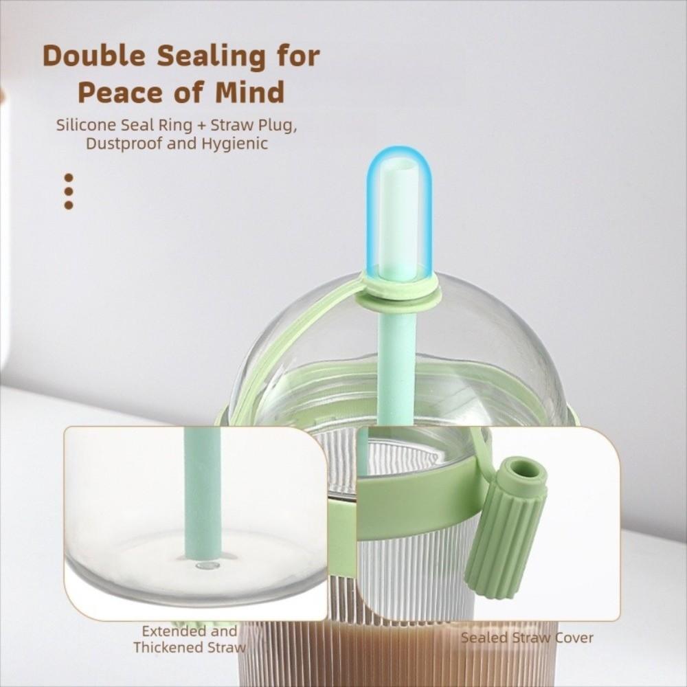 Reusable Cold Drink Tumbler With Lids Straw Cups Portable Milk Tea Cup  Office