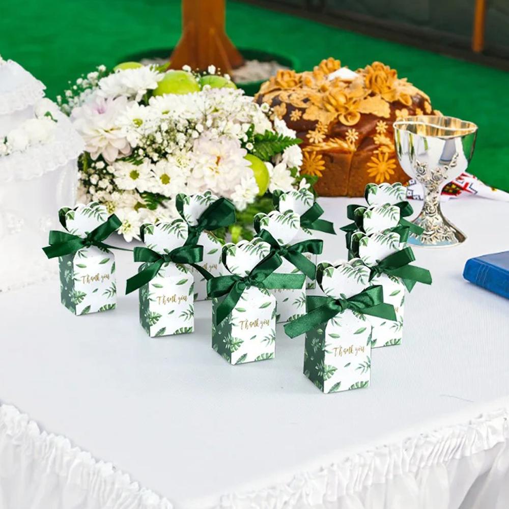 20pcs Green Saudi National Day Small Square Candy Paper Boxs for Saudi National Day Theme Party DIY Candy Packaging Supplies