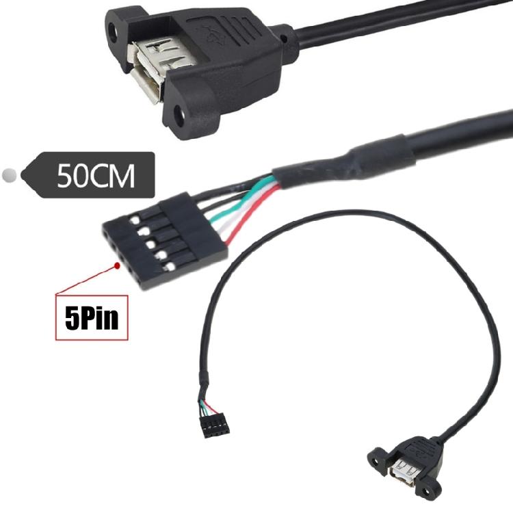 5Pin USB IDC Motherboard Header Cable USB2.0 Female to 5Pin Female USB IDC Header for Seamlessly Device Integration