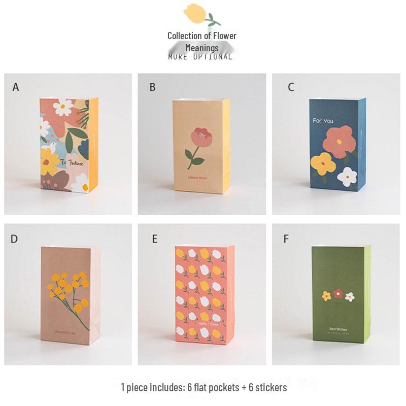 Retro Spring Festival Oil Painting Gift Bag - Creative Candy & Biscuit Packaging for Christmas