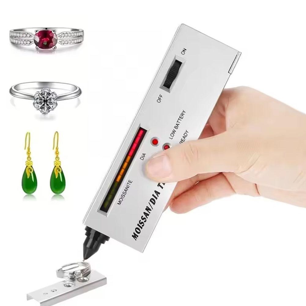 Hardness Tester Professional Diamond & Moissanite Tester Pen Alloy Probe Jewelry Detector Diamond and Moissanite Tester Gem Tool