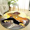 1pc Agatsuma Zenitsu  Print Round Carpet Chair Round Carpet Suitable for Bedroom Living Room Home Decorative Carpet
