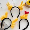Plush Funny Gesture Headband Give The Thumbs-Up Hand Heart Plush Hairband Hair Ornament Party Dress Up Cosplay Hair Hoop