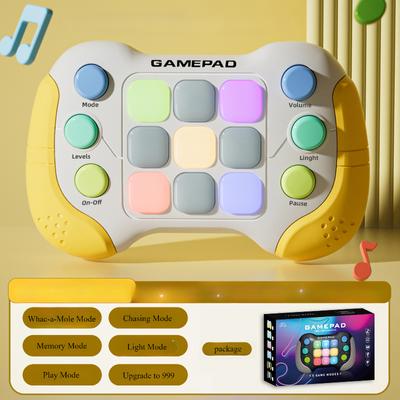 Fast Push Game Fidget Toys Handle, Upgraded Flashing Quick Press Games Pro for Kids, Speed Push Light Up Fidget Game, Handheld Console Gamepad Toy