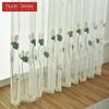 1 Stück Nuan-Serie, 10–20 % Verdunkelung, Ins-Stil, elegant und frisch, bestickt, leicht, weiß, durchsichtig, mit Haken, für Wohnzimmer, Schlafzimmer, Heimdekoration
