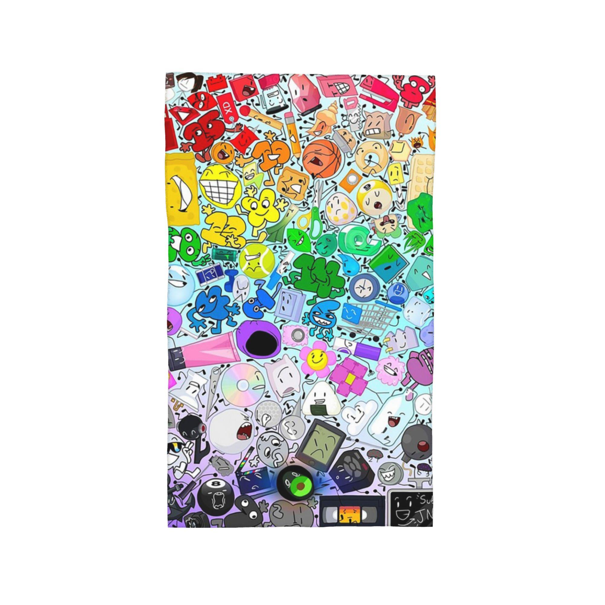 

BFDI all characters Soft Face Towel Quick Dry Pool Bath Cotton Towels Absorbent Quick W30*H60(CM)