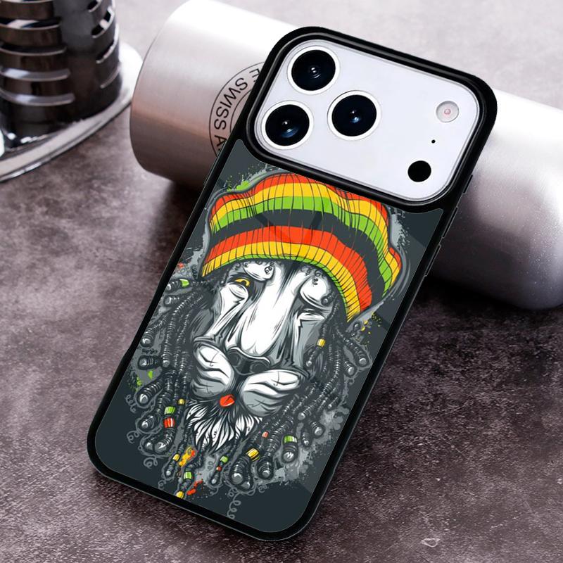 Rasta Lion Reggae Bob Marleys Phone Case for iPhone 17 16 15 Pro Max Air 14 13 12 11 Plus Shockproof Capa Cover