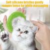 4 PCS Cat Self Groomer for Indoor Cats Silicone Grooming Strap Pad for Cats Adjustable & Soft Cat Massager(Green+Yellow+Pink)