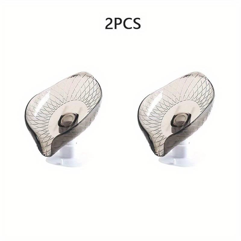 1Pc Leaf Design Drain Soap Box with Suction Cup Decorative Plastic Self Draining Bathroom Soap Tray Bathroom Organizers Storage