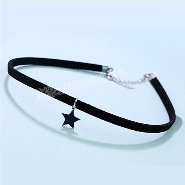 Koreanische Mode Samt Halsband Halskette für Frauen Vintage Sexy Spitze Halskette mit Anhänger Gothic Mädchen Hals Schmuck Zubehör
