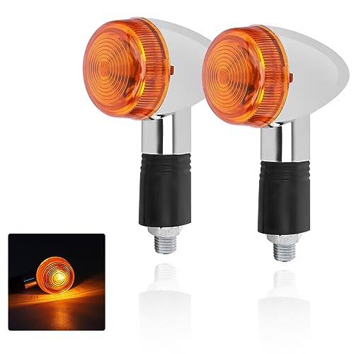 

Мотоциклетный указатель поворота пуля 1,77 дюйма Передние и задние фонари Передние и задние мигающие огни, Универсальный мотоциклетный желтый (Набор из 2) (Стиль 1)