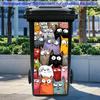 1pc Cute Pattern 2D Flat Sticker, Suitable for Home Outdoor Trash Can Decoration, Window Decoration,Home Decorative Sticker
