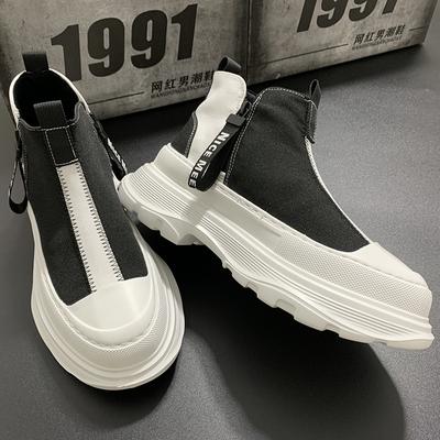 Canvas High-top Summer Breathable Thick-soled Muffin Board Shoes Heightening Sports and Leisure Trendy Shoes