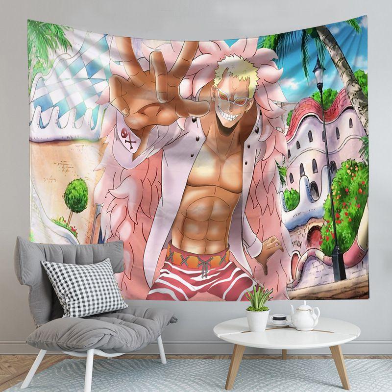 Aodafei Arazzo Anime Giapponese Rosa Carino Arazzo da Parete,Arazzi da Parete per Decorazioni Camera da Letto Ragazza,Kawaii Oggetti Giapponesi Telo Parete Tende,200x150 cm NO LED