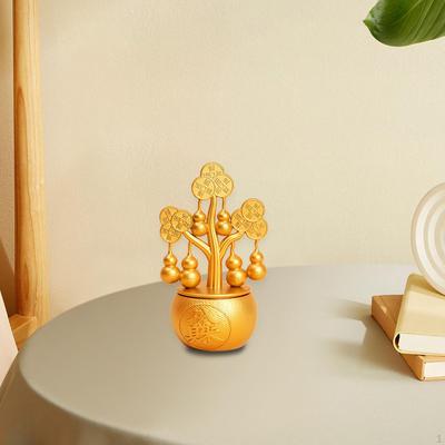 Wealth Lucky Figurine Good Fortune Sculpture,Desk Figure,Gift,Metal Ornament Feng Shui Statue for