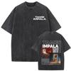 2026 Hot Sale Men Women Unisex Washed T‑shirt Tame Impala Currents Music Band Graphic Print O‑Neck Short Sleeve Casual Streetwear Tee Top