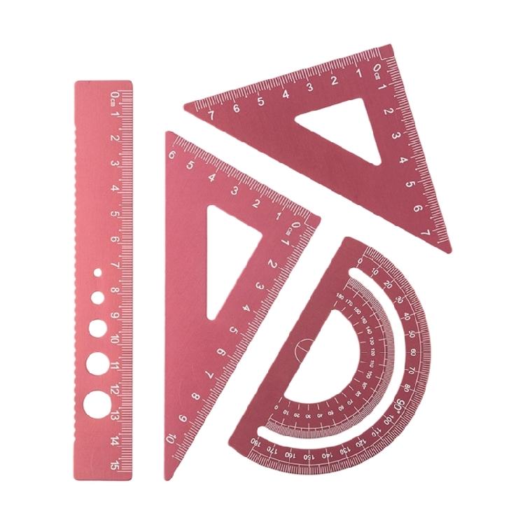 Technischer Grad Aluminium Lineale Set 4 Messwerkzeug für Architekten und Ingenieure