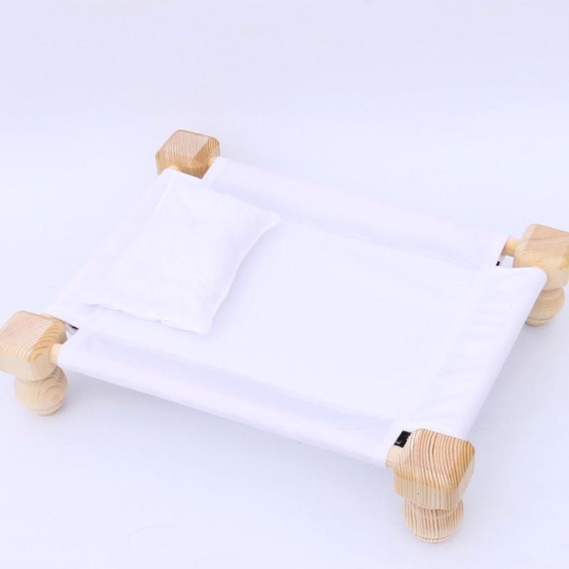 Newborn Photography Props Wooden Bed Baby Photoshoot Props Doll Bed Baby Photo Prop White Wood Mini Bed for Photography