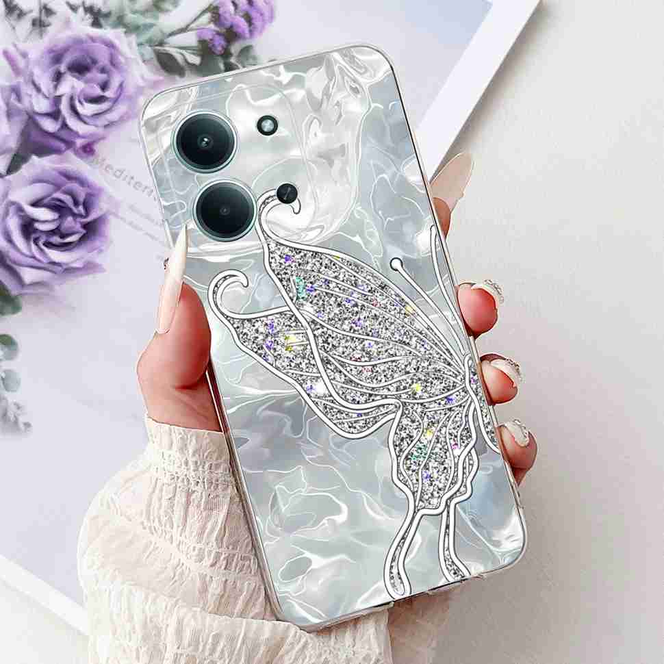 For Xiaomi Redmi 15C 4G 25078RA3EA Case New Butterfly Cute Cat Soft Silicone TPU Cover For Redmi 15C 15c 4G 6.9" Phone Casing