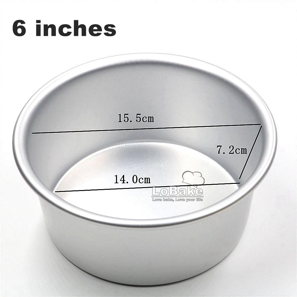 4-12 Zoll Fester Boden Einfache Runde Form Eloxieren Aluminium Metall Chiffon Kuchenform Brotform Mousseformen Pfannen DIY Backen