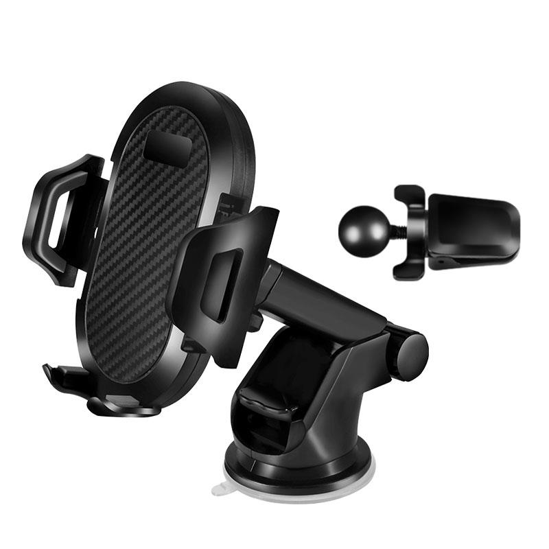 Vehicle Mount Suction Phone Holder Abs Telescopic Folding Windshield Dashboard Bracket for Mobile Cell Phone