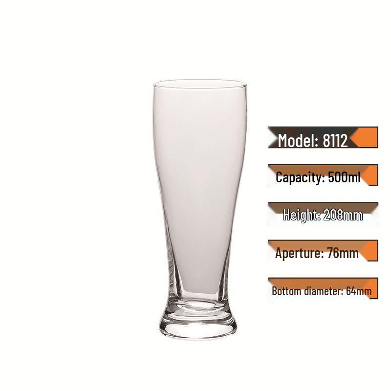 Custom Short Round Trophy Glass - White Homebrew Beer and Juice Glass, Large Capacity with Thick Bottom