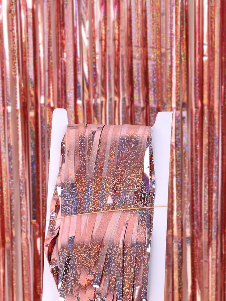 Laser Rain Curtain Birthday Party Decoration for Children - Creative Tassel Festival Backdrop