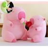 Adorable Peach Capybara Plush Toy Soft Pillow Doll In Green And Pink Colors