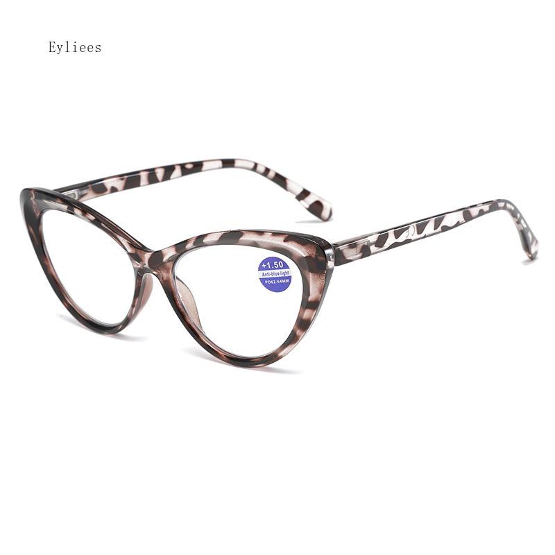 Große Übergroße Lesebrille für Damen Herren Mode Retro Fernsichtbrille Trendig Beliebt Katzenaugen Anti-Blaulicht Alterssichtigkeit