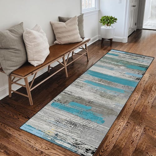 80 x 240 cm Long Kitchen Rug with Non-Slip Backing, Washable Rug, Hallway Rug, Entrance Rug - for Living Room, Bedroom