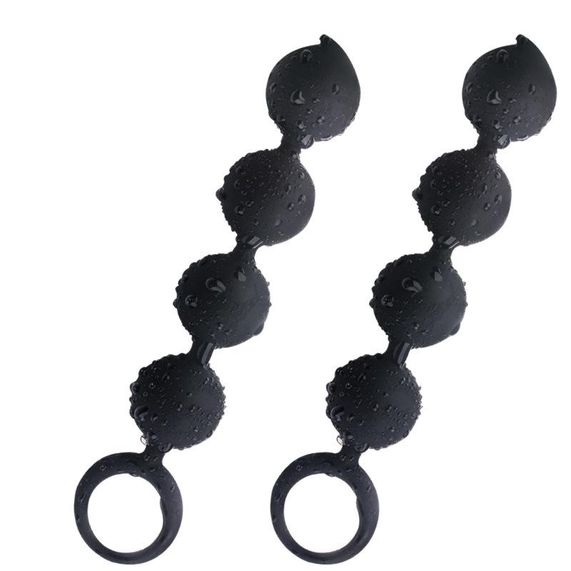 Yeni Kuş Gagası Silikon Çekme Boncukları Geri Mahkeme Anal Fiş Progresif Dört Ardışık Anal Boncuklar Flört Yetişkin Ürünleri Anal Oyuncaklar