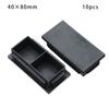10pcs Dust-Proof Square Black Cushion Furniture Rectangular Pipe Plug Plug Plastic Foot Cover