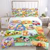 3pcs Mini Winnie Minnie and Friends Bedding Set Includes Quilt Cover and Pillowcases, Suitable for All Seasons S072