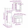 Bathroom Furniture Set with Shelf and Door 3 Pcs Brown Particleboard