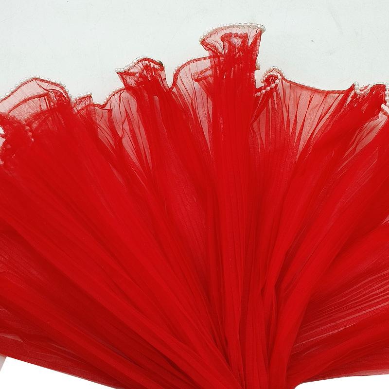 4m Bouquet Roll Multiple Color Mesh Wave Yarn Pretty Packaging Lace Paper  For Wedding Party