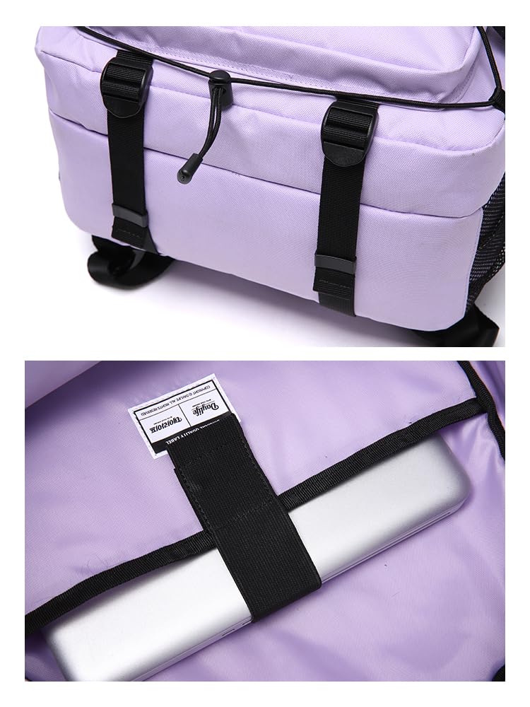 Daily Life Double String Backpack (PURPLE)