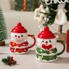 Christmas Gift for Girls To Give Their Best Friend Christmas Snowman Cup Souvenir Gift Practical High Value Mug Cute