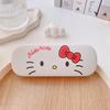 Hello Kitty Glasses Case Cute Girly Heart Leather Myopia Glasses Case Shockproof Anti-pressure Girls' Storage Glasses Box Gift